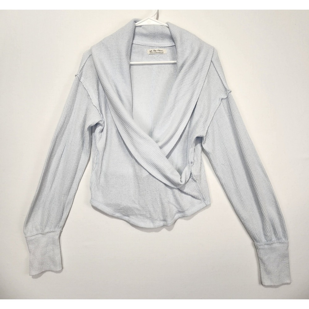 Free‎ People We The Free Hold Me Close Pullover Sweater Light Blue Size M